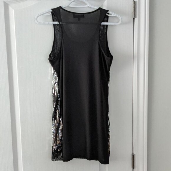BLACK and white gradient  sequin top camisole tank top Medium @C - Picture 6 of 6